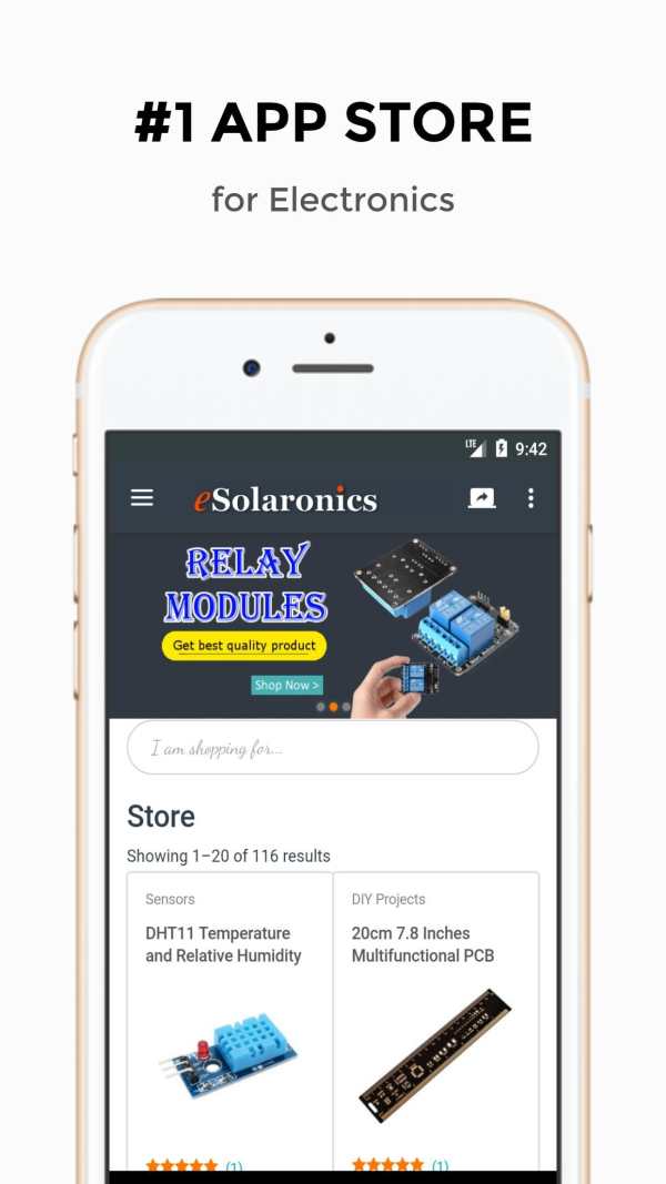 eSolaronics - App Store for DIY Electronic Parts screenshot 1