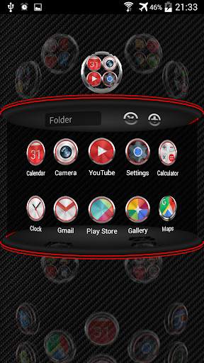 Next Launcher 3D Theme Carbon screenshot 7