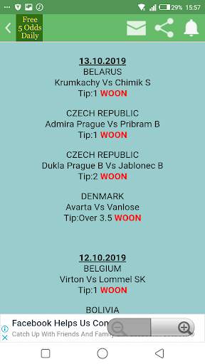 Free 5 Odds Daily screenshot 5