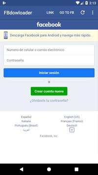FBdowloader(Descargar Videos Facebook) screenshot 2