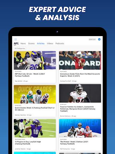 Fantasy News & Scores 15 تصوير الشاشة