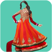 Indian Woman Dress Photo Suit أيقونة