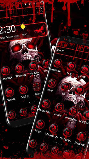 Red Blood Skull Theme screenshot 3