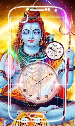 Lord Shiva Clock Live Wallpaper screenshot 1