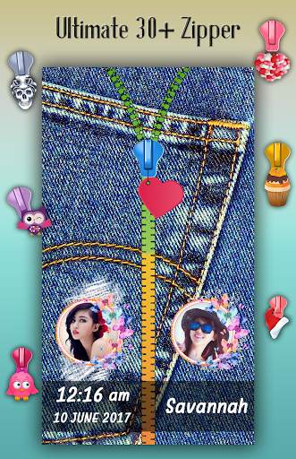 Jeans Zipper Lock Screen 4 تصوير الشاشة