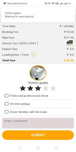 Shipatoz-Hire Mini Trucks,bikes to Deliver Goods. स्क्रीनशॉट 7