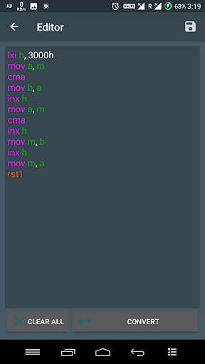 Opcode 8085 8 تصوير الشاشة