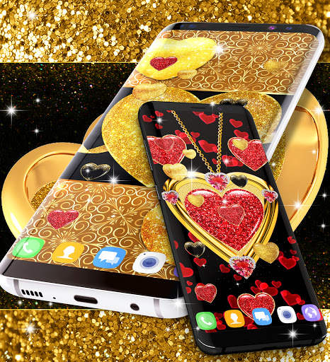 Gold glitter live wallpaper screenshot 5