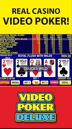 Video Poker Deluxe 1 تصوير الشاشة