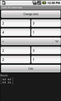 MatrixCalc screenshot 1