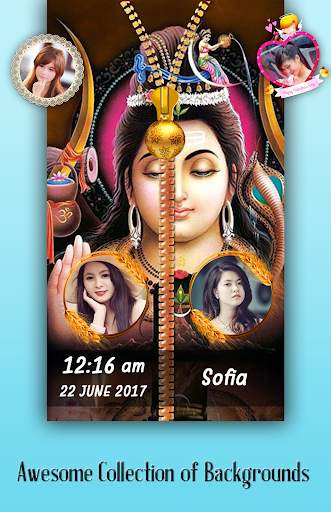 Lord Shiva Zipper Lock Screen 1 تصوير الشاشة