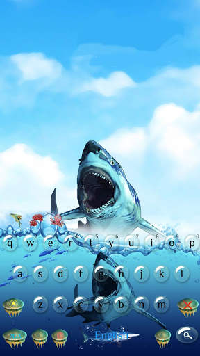 Cool sea shark keyboard theme screenshot 1