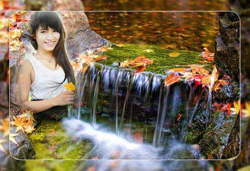 Waterfall photo frame-nature waterfall photoeditor screenshot 1