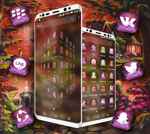 Wonderland Forest Launcher Theme screenshot 3