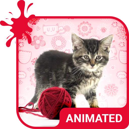 Pretty Cat Animated Keyboard   Live Wallpaper 3.63