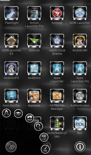 Next Launcher Theme Titanium screenshot 4
