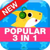 Baby Shark 3 In 1 Popular logo