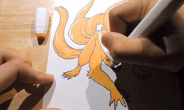How To Draw Kyubi Sage Naruto screenshot 2