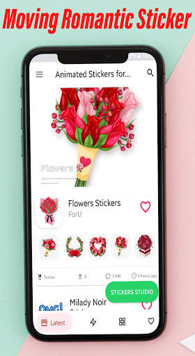 Animated Stickers For WhatsApp 💐Moving stickers🤩 screenshot 1