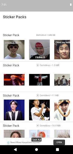 BTS stickers con movimiento para Whatsapp screenshot 1