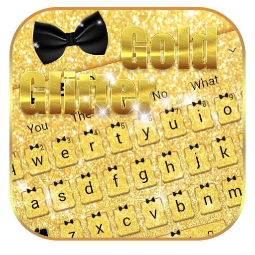 Gold Glitter Keyboard 10001004