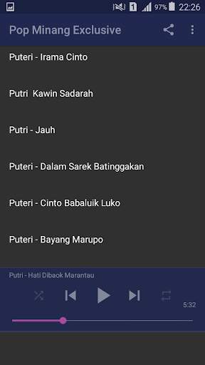 Lagu Minang Putri Ofline screenshot 2