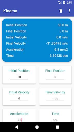 Kinema - Kinematics Calculator скриншот 2