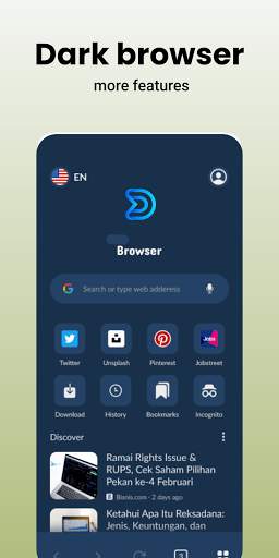 Dark-browser security and privacy screenshot 4