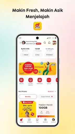 myIM3: Beli Pulsa & Cek Kuota screenshot 1