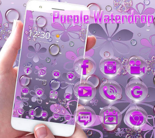 Purple Waterdrop Theme screenshot 1