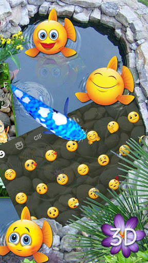 3D Lively Koi Fish Keyboard Theme screenshot 3
