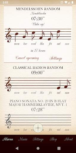 Classical Music Alarm Clock 1 تصوير الشاشة
