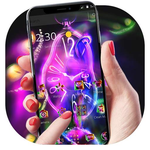 Neon Purple Clock Monster Theme 1.1.3