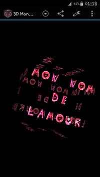 3D Mon Nom d'amour Wallpaper screenshot 1