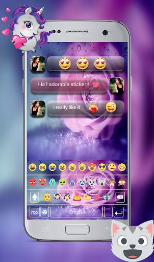 Rose Go Keyboard Theme 3 تصوير الشاشة