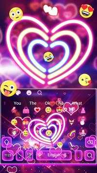Sparkling Love Hearts Keyboard Theme screenshot 3