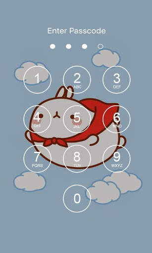 Kawaii Bunny Lock Screen 1 تصوير الشاشة