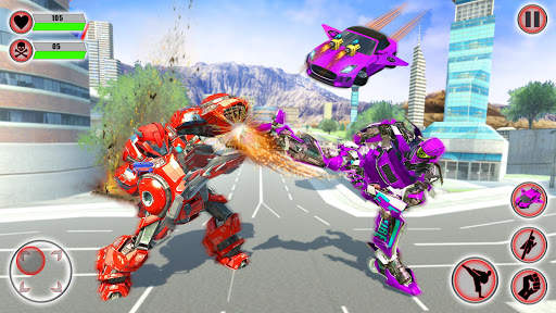 Flying Jetpack Car Robot Transform - Robot Games स्क्रीनशॉट 3