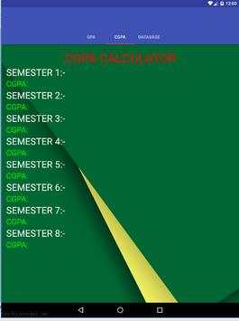 GPA AND CGPA CALCULATOR 3 تصوير الشاشة