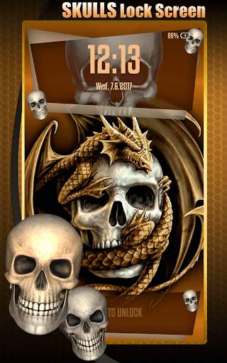 Skulls Lock Screen screenshot 6