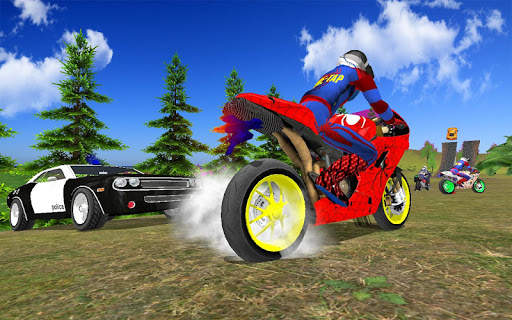 Motorbike Stunt Super Hero 3D screenshot 4
