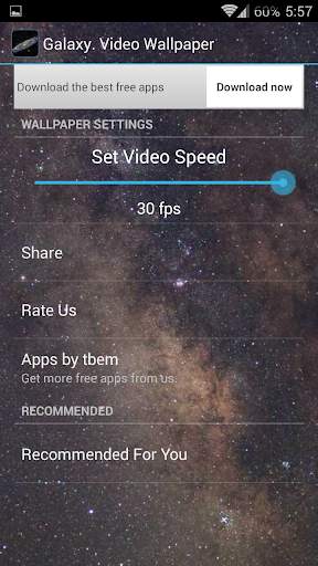 Galaxy. Video Wallpaper screenshot 5