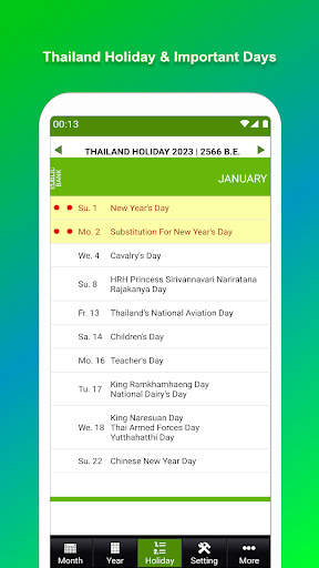 Thailand Buddhist Calendar screenshot 4