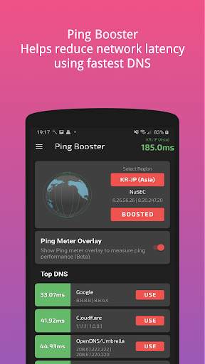 Ping Booster Free ⚡Winner settings for better ping screenshot 1