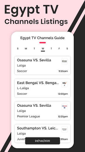 Egypt TV Schedules - Live TV All Channels Guide screenshot 1