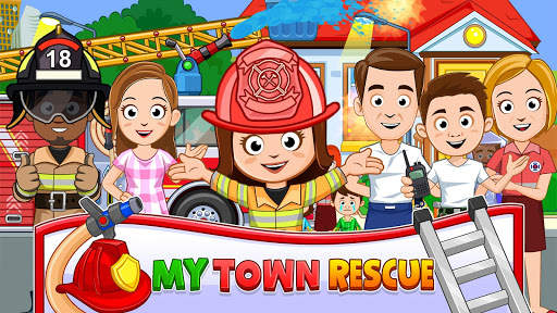 My Town : Fire station Rescue скриншот 7