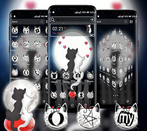 Cute Cat Love Launcher Theme screenshot 4
