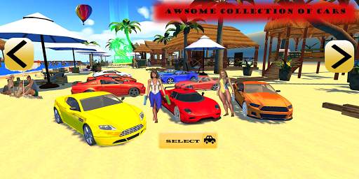 Beach Water Surfing Car Games screenshot 1