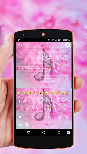 Emoji Keyboard Pink Flower screenshot 1