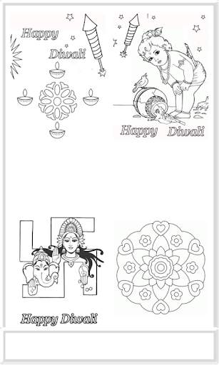 Diwali Colouring - Greeting cards screenshot 24